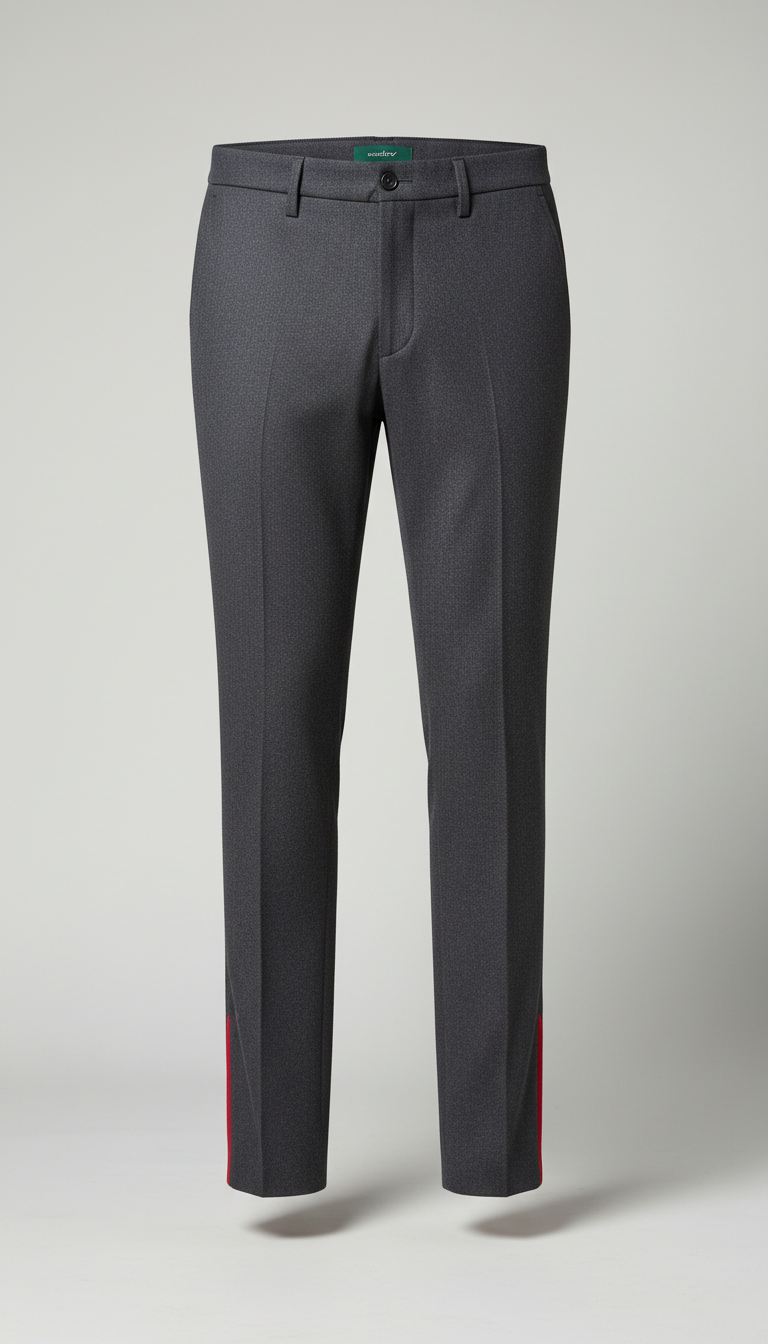 Slim-Fit Wool Trousers with Tapered Leg